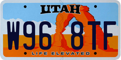 UT license plate W968TF