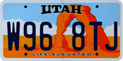 UT license plate W968TJ