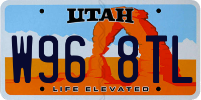 UT license plate W968TL