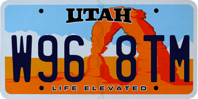 UT license plate W968TM