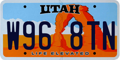 UT license plate W968TN