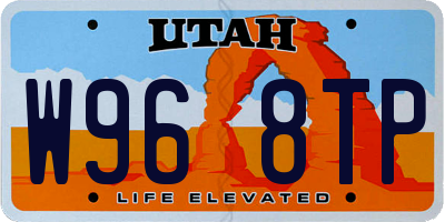 UT license plate W968TP