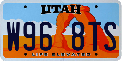 UT license plate W968TS