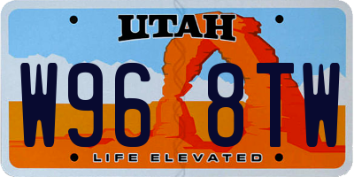 UT license plate W968TW