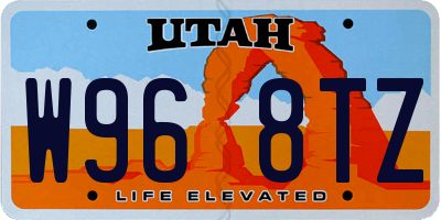 UT license plate W968TZ