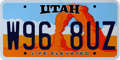 UT license plate W968UZ