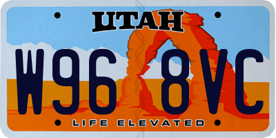 UT license plate W968VC