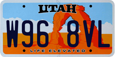 UT license plate W968VL
