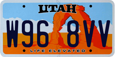 UT license plate W968VV