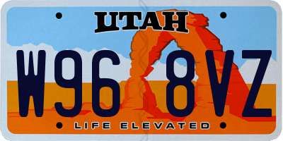 UT license plate W968VZ