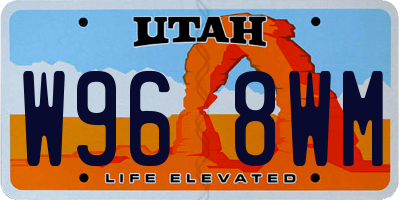 UT license plate W968WM