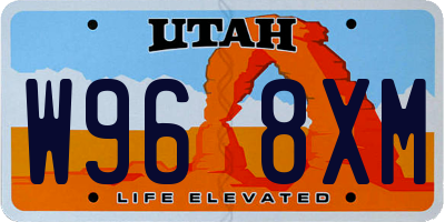 UT license plate W968XM