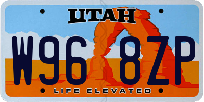 UT license plate W968ZP