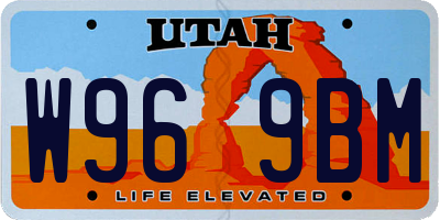UT license plate W969BM