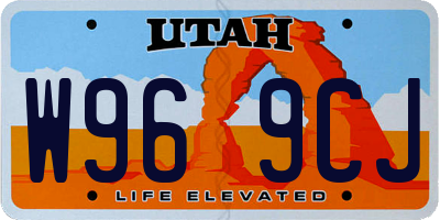 UT license plate W969CJ
