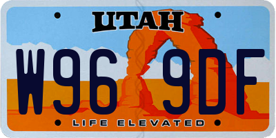 UT license plate W969DF