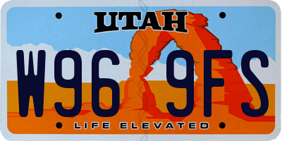 UT license plate W969FS