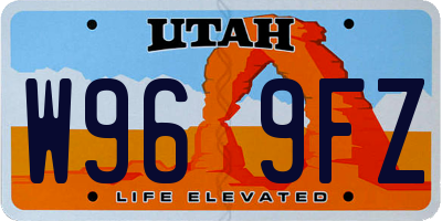 UT license plate W969FZ