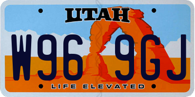 UT license plate W969GJ