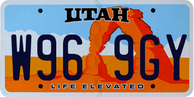 UT license plate W969GY