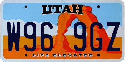 UT license plate W969GZ
