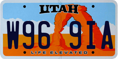 UT license plate W969IA