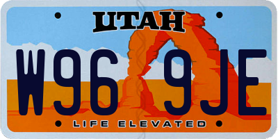UT license plate W969JE