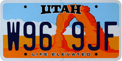 UT license plate W969JF