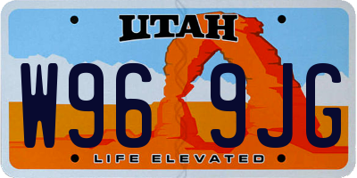 UT license plate W969JG
