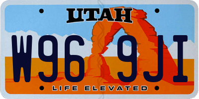 UT license plate W969JI
