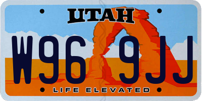 UT license plate W969JJ