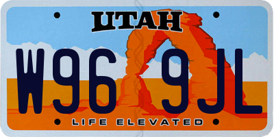 UT license plate W969JL