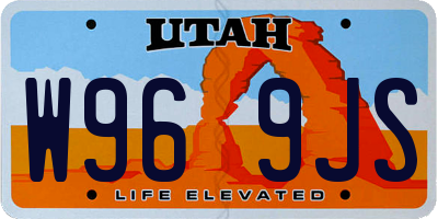UT license plate W969JS