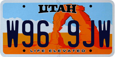 UT license plate W969JW