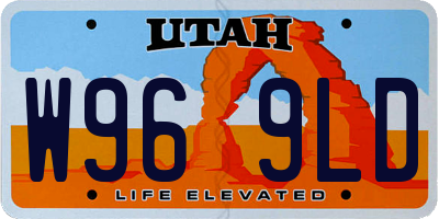 UT license plate W969LD