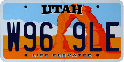 UT license plate W969LE