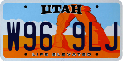UT license plate W969LJ
