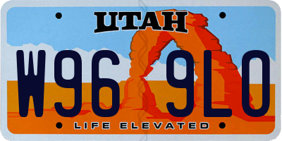 UT license plate W969LO