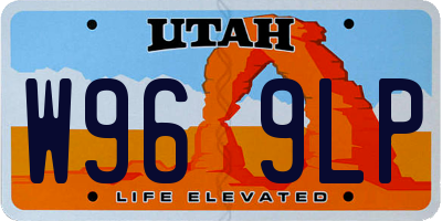 UT license plate W969LP