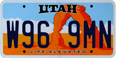 UT license plate W969MN