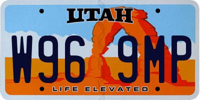 UT license plate W969MP