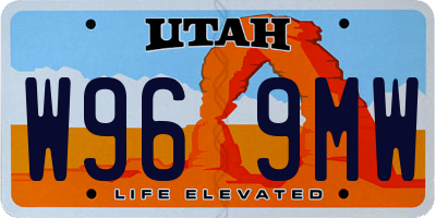 UT license plate W969MW