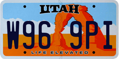 UT license plate W969PI