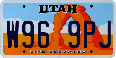 UT license plate W969PJ