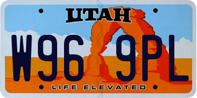UT license plate W969PL