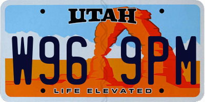 UT license plate W969PM