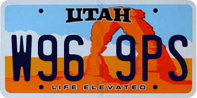 UT license plate W969PS