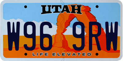 UT license plate W969RW