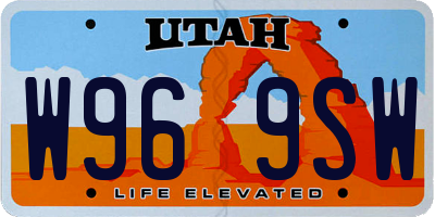 UT license plate W969SW