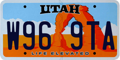 UT license plate W969TA
